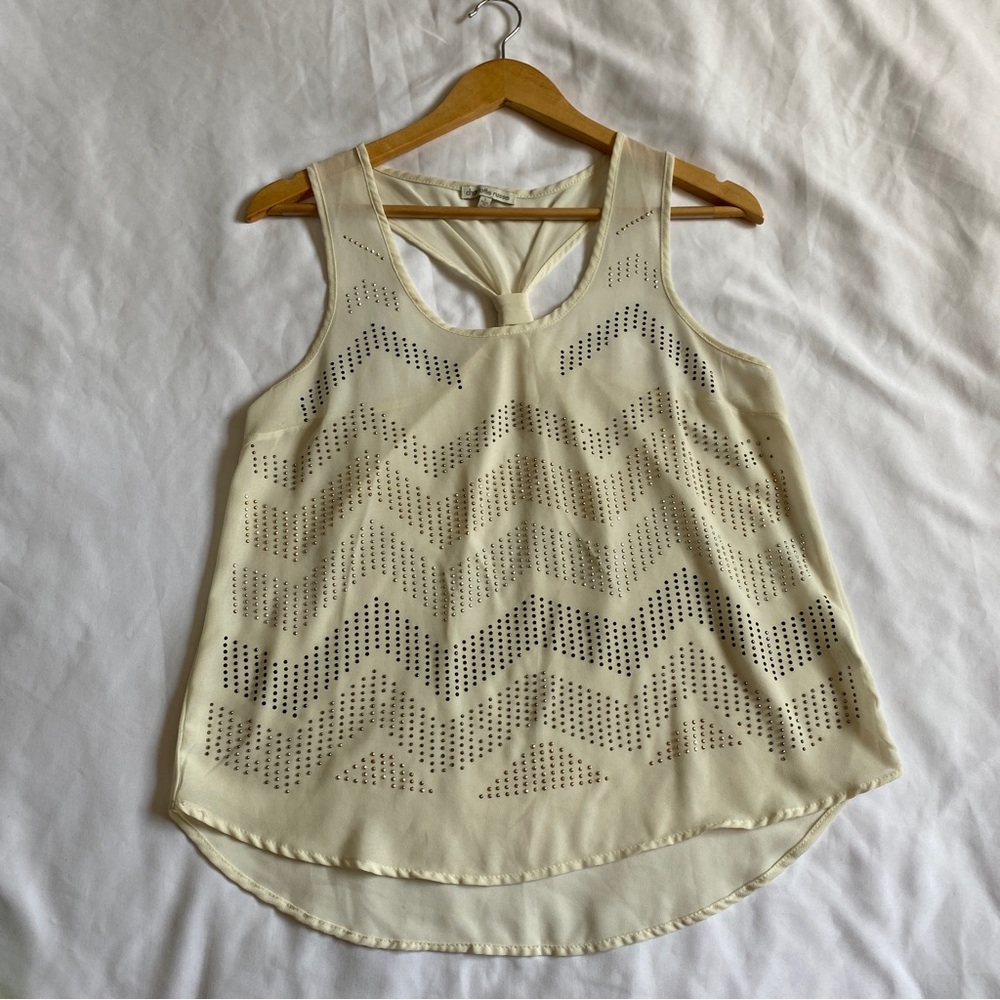 charlotte russ beaded chiffon top